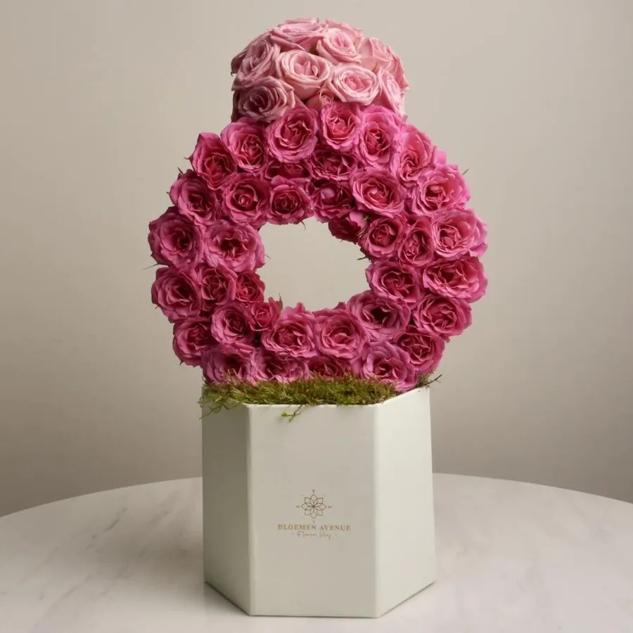 Pink Ring Flowers B 11