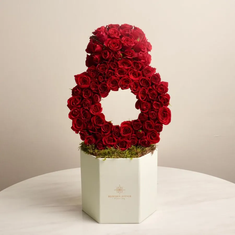 Red Ring Flowers B 13