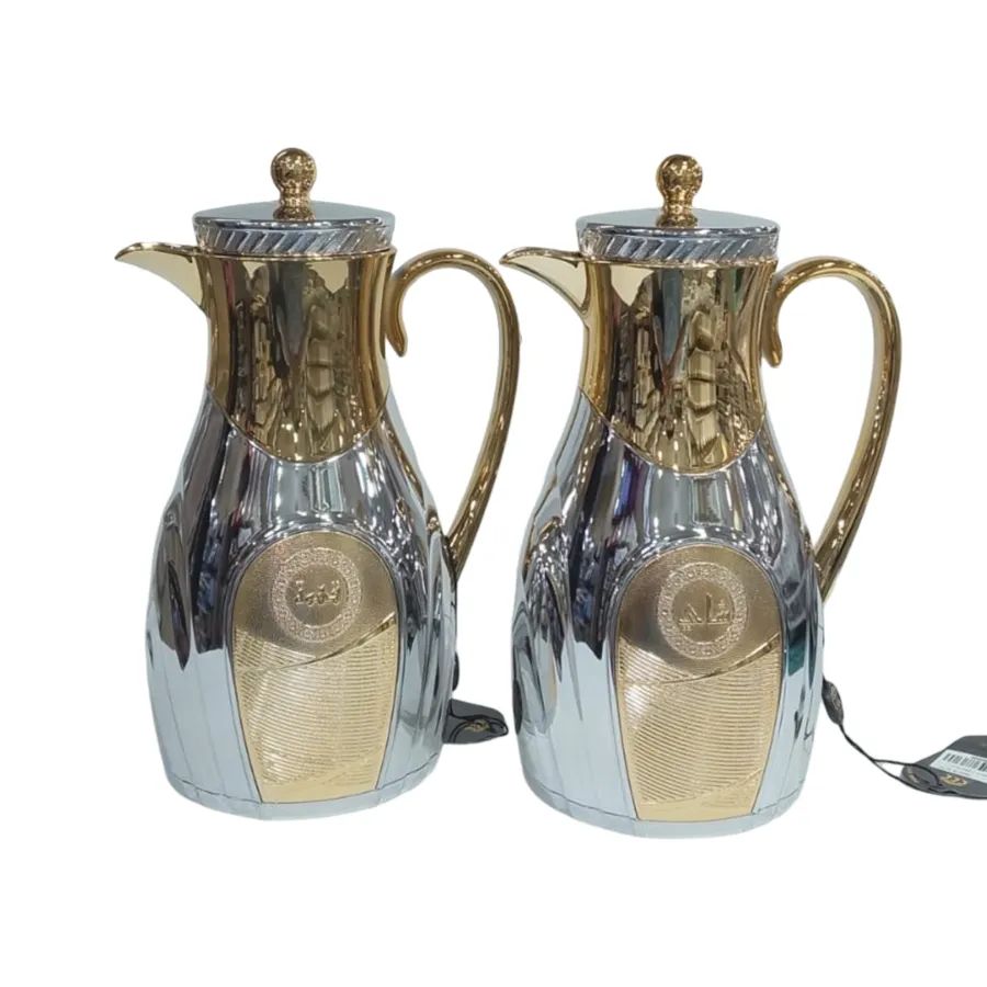 طقم مطارات شاي وقهوة ذهبي سلفر مقاس 1.0 لتر SM-2C134AB-100