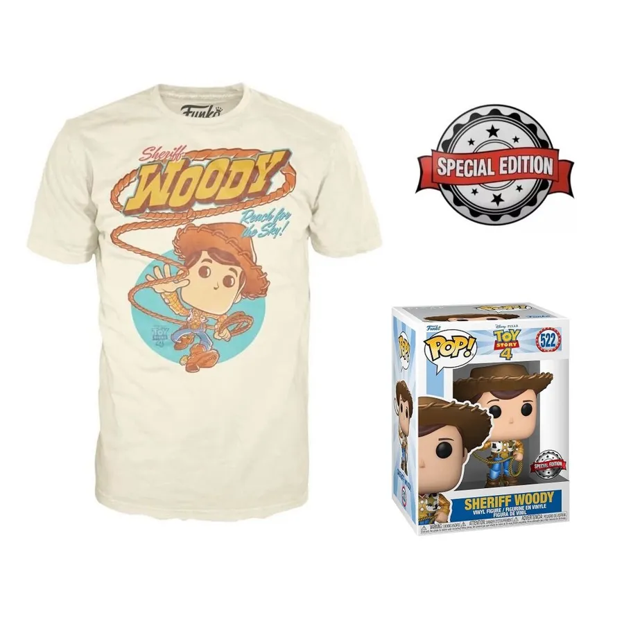 Funko POP! Toy Story T-Shirt & Figure Set - Special Edition Sheriff Woody