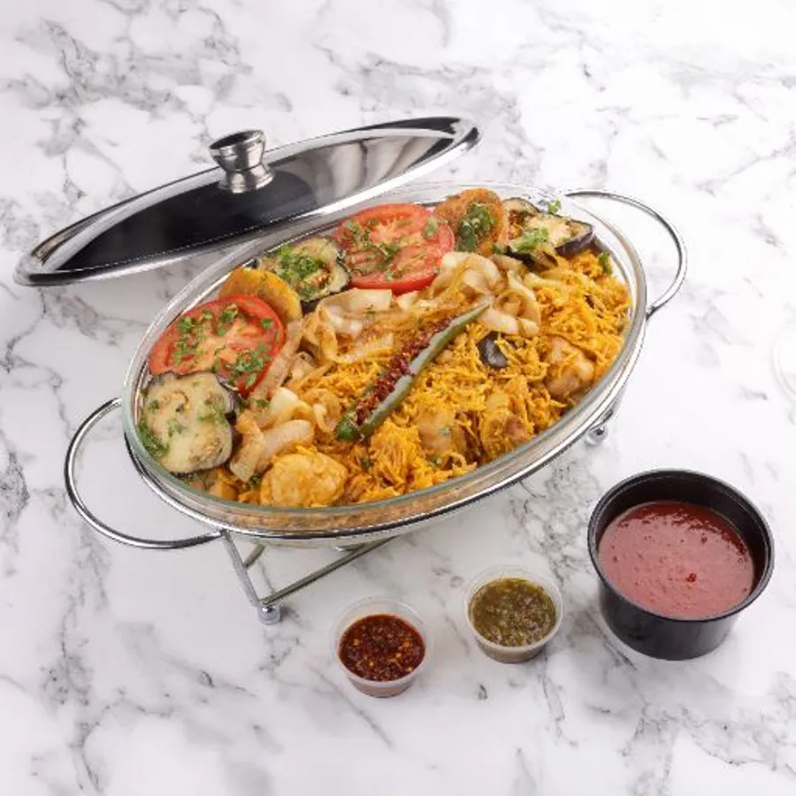 Chicken Maqlooba pyrex