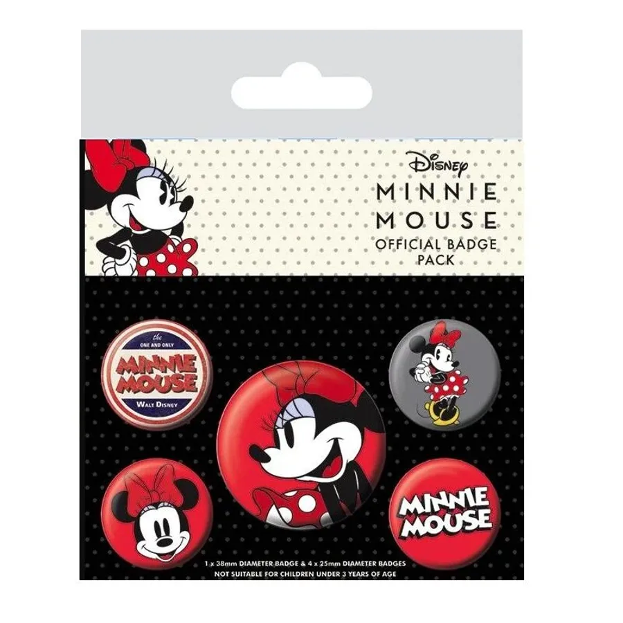 Minnie Mouse 5 Badges Pack