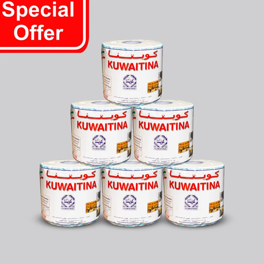 OFFER CARTON 6 PCS KUWAITINA TISSUE ROLL 400GM