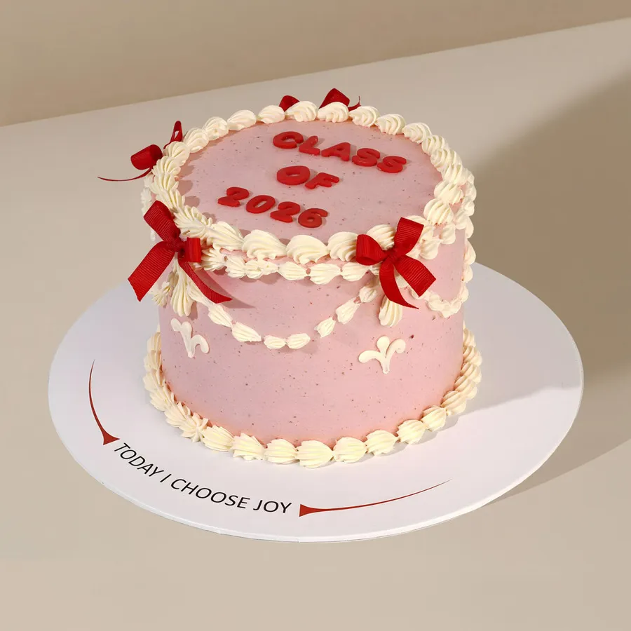 Pink Vintage Graduation Cake