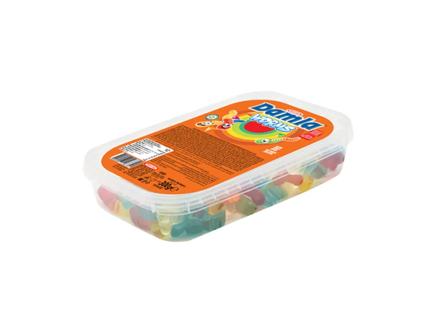 Tayas Damla Turkish Worms shaped Gummy with Mixed Fruit Flavor 300gr