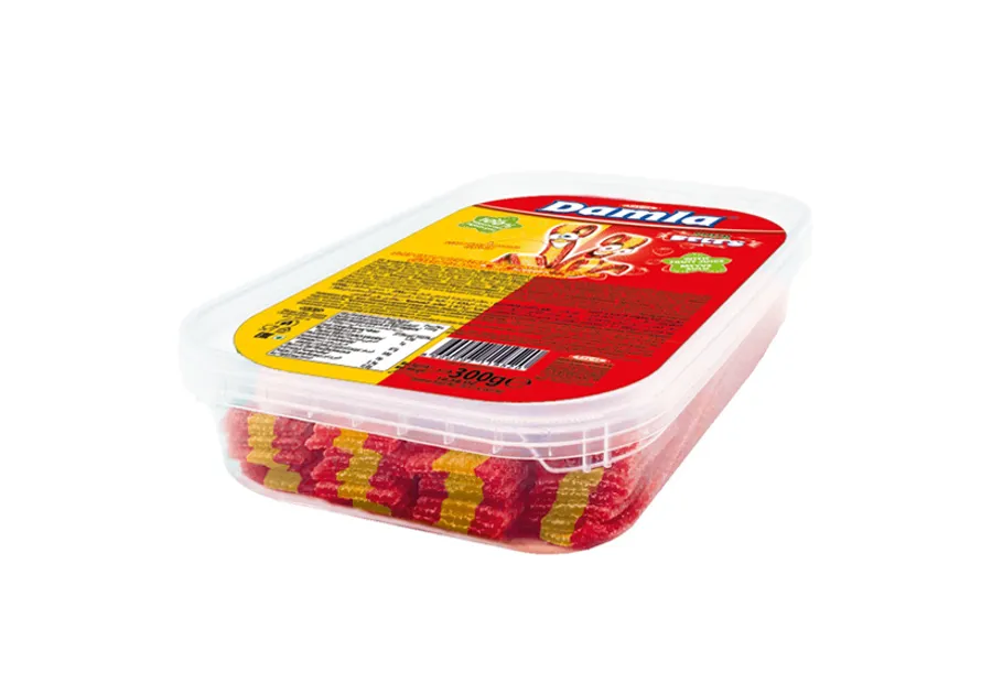 Tayas Damla Turkish Sour Liquorice Belt with Strawberry and Banana Flavor 300gr
