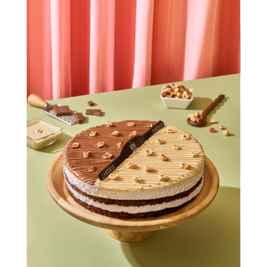 Half Chocolate Spread & Half Kinder Cake