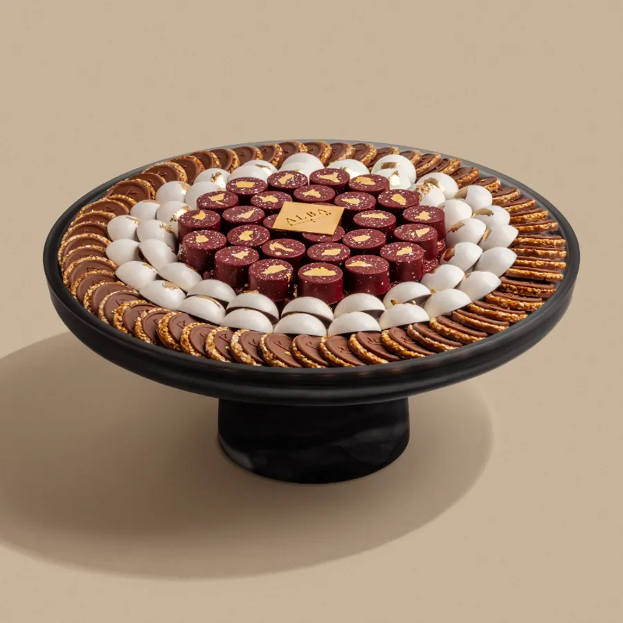 Gray glass tray - design 2
