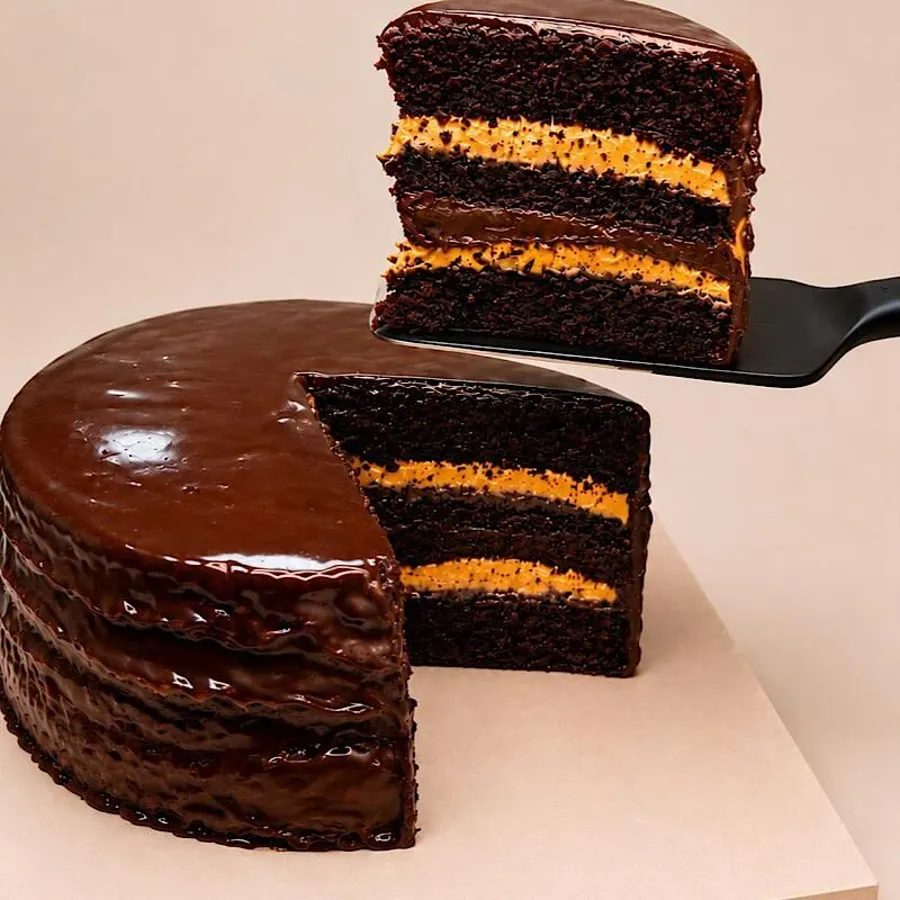 كيكة الكراميل بالشوكولاتة