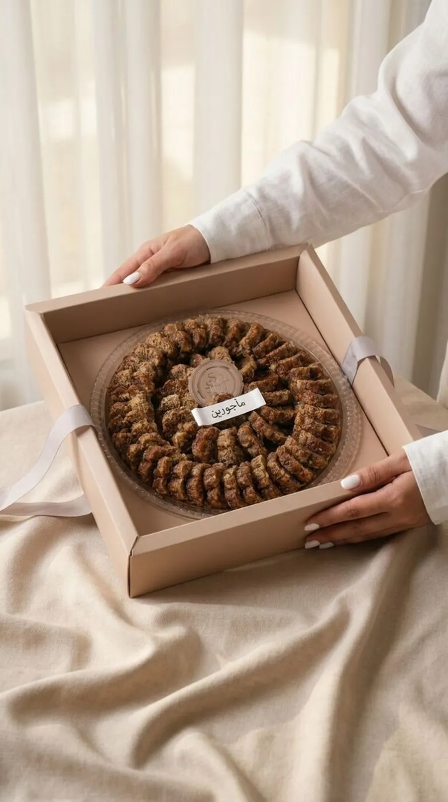Healthy dates transparent plate for majalis