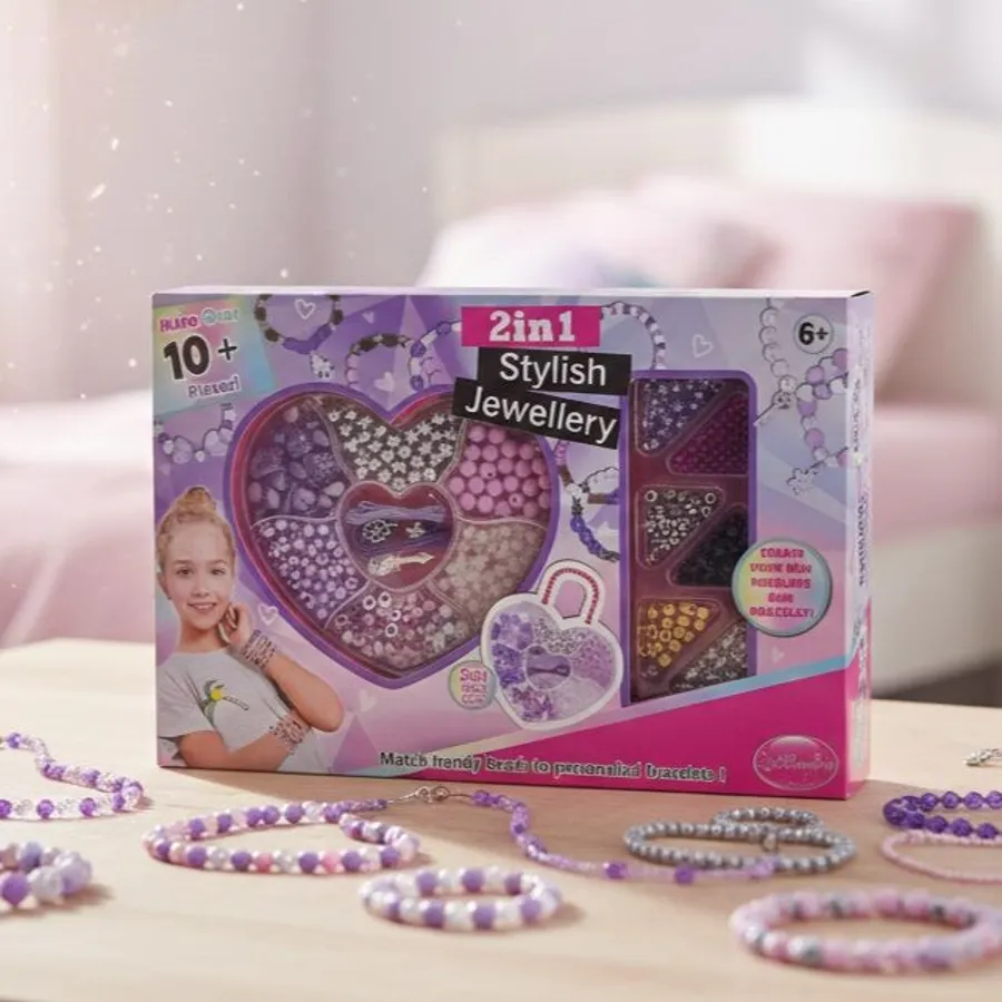 Stylish Jewellery 2 in 1 DIY Set - Heart