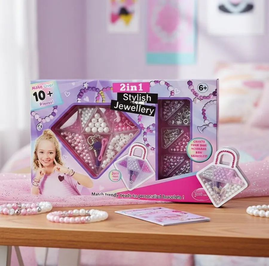Stylish Jewellery 2 in 1 DIY Set - Diamond