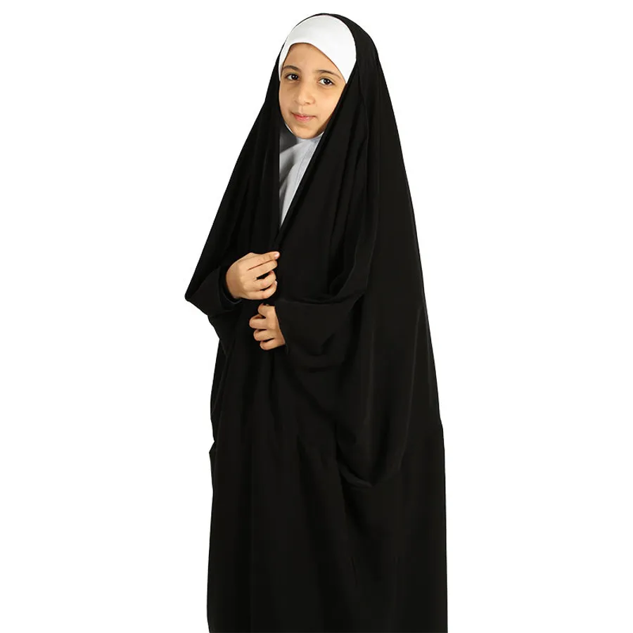 Silk head abaya for girls