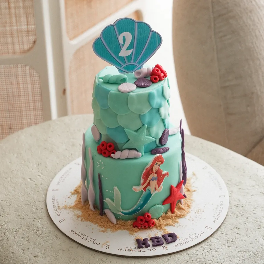 Blue mermaid double cake 6inch