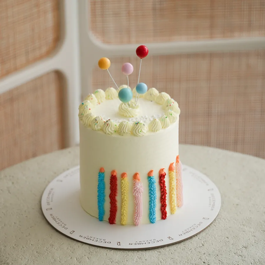 Candle colors cake 6inch