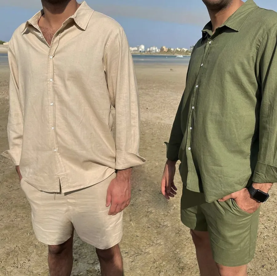 Linen Short (Beige & Khaki)
