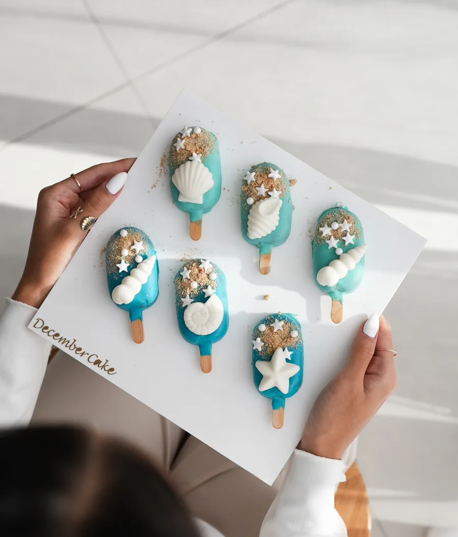 Seashell pop cake chocolate 6pic 🐚
