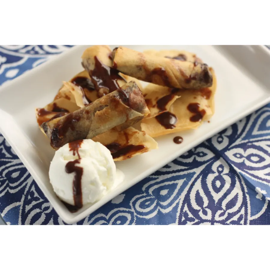Banana & Chocolate Spring Rolls.