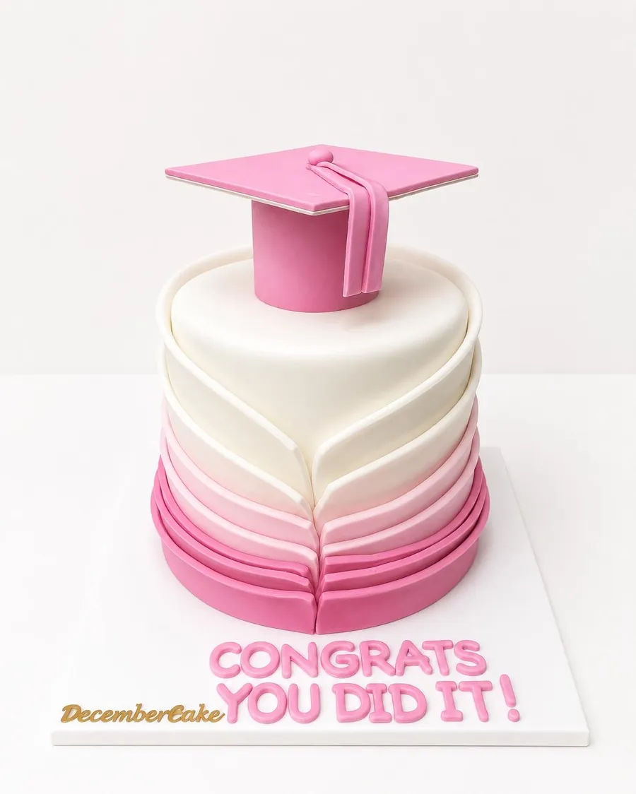 Pink graduation cake cap 🎓 6inch