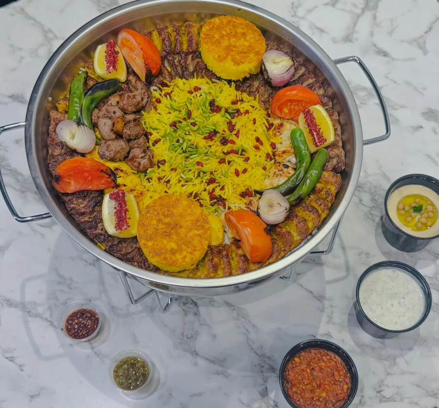 Chelow and Kubedah with Rice Sakan