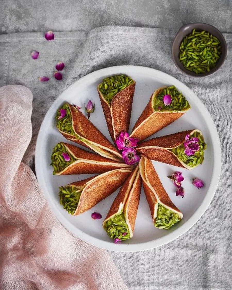 Keto Pistachio qatayef