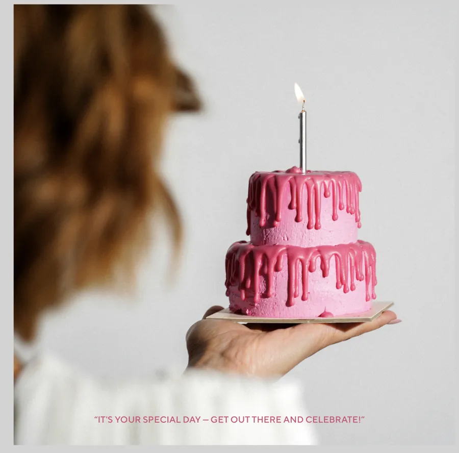 Mini double cake pink 2inch 1 person only 🎂