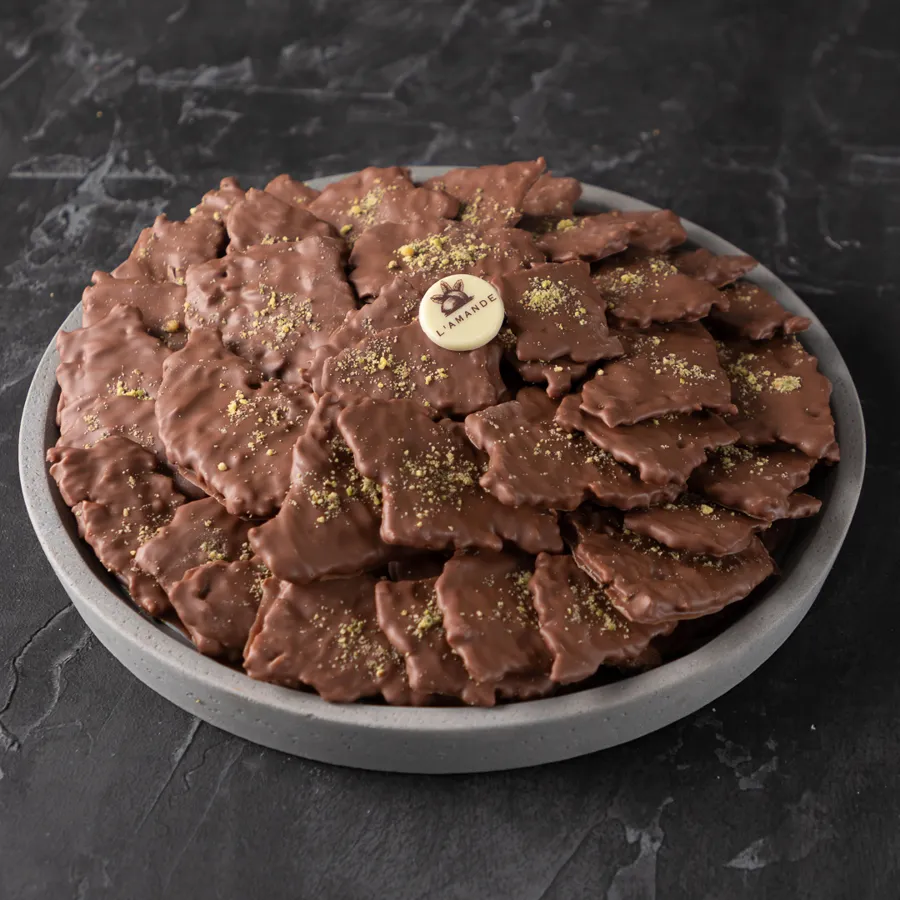 milk chocolate Cardamom florentine