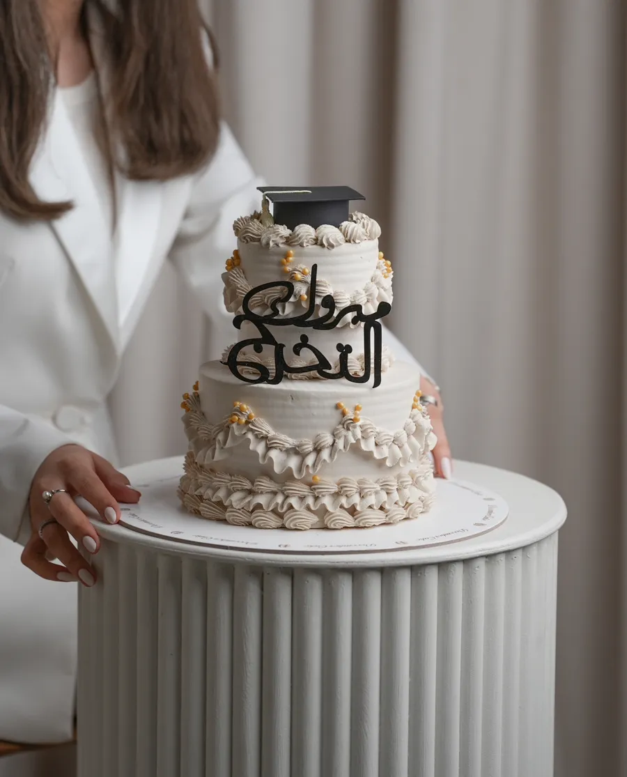 Graduation double cream cake 🎓6inch mix chocolate vanilla