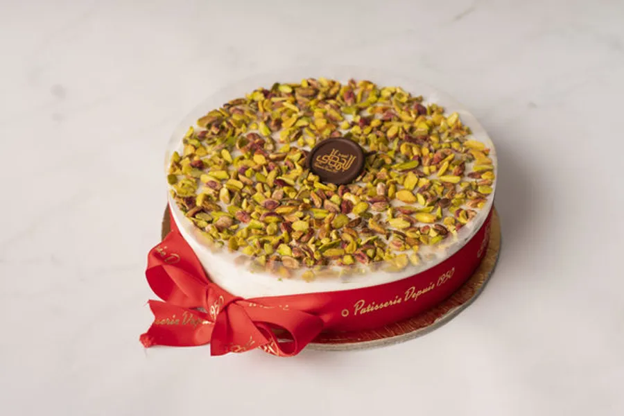 Mastic & Pistashio Ice Cream Cake