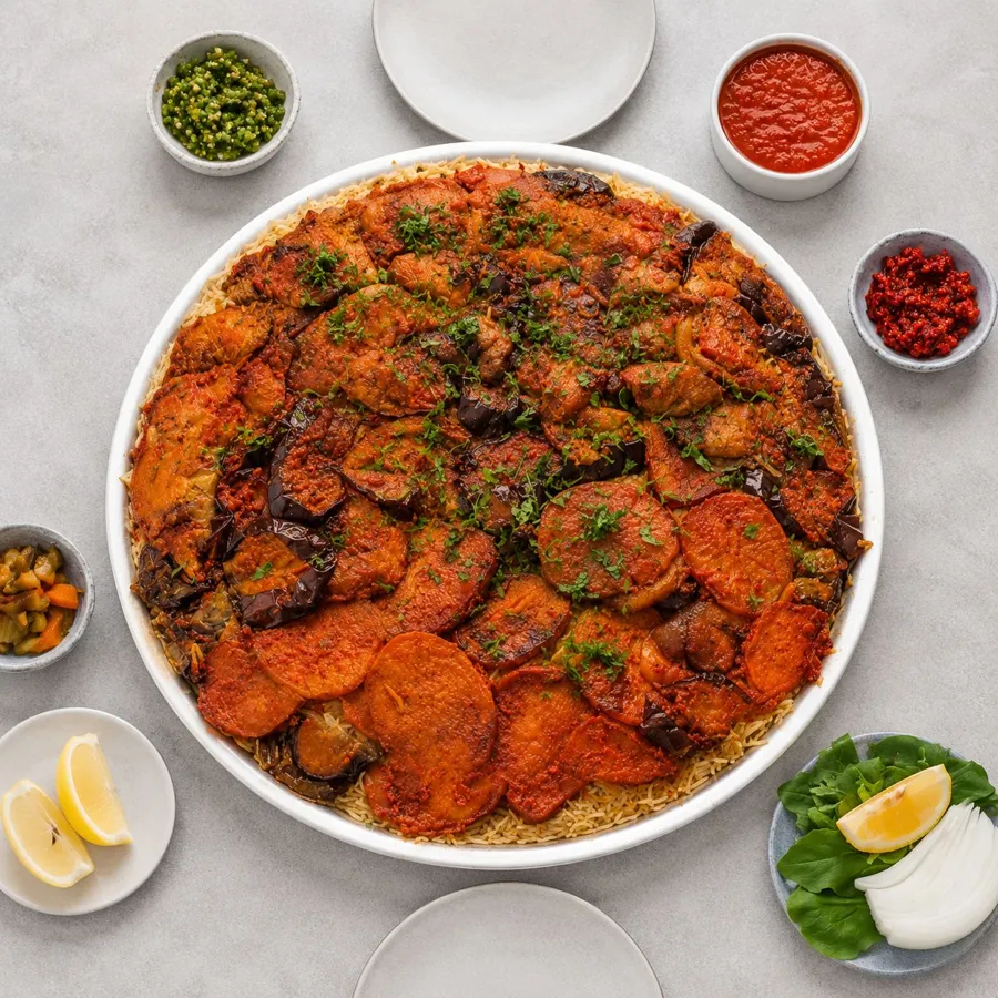صينية مقلوبة دجاج