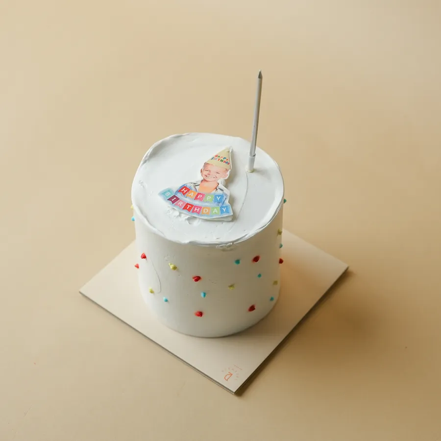 Small photo colorful cake 4inch