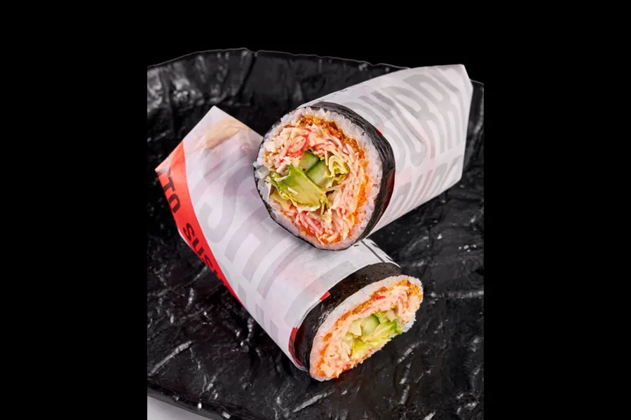Hot Salmon & Crab Burrito
