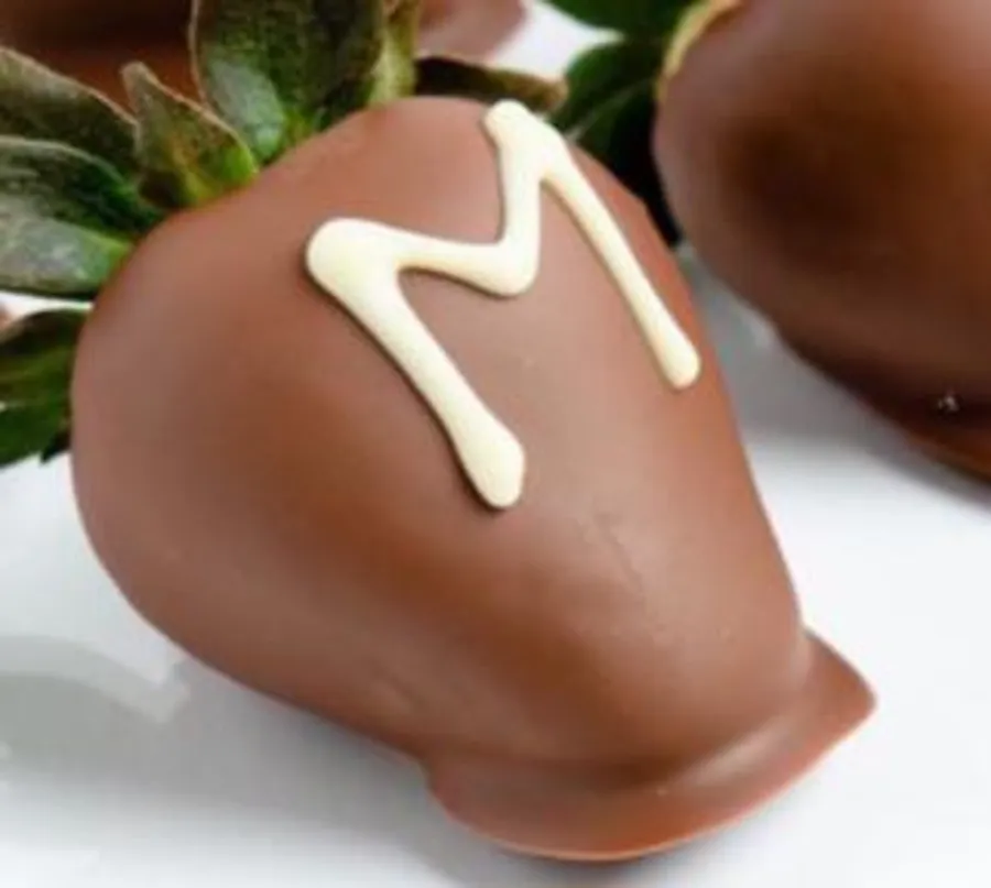 Letter Written Strawberries Covered With Chocolate