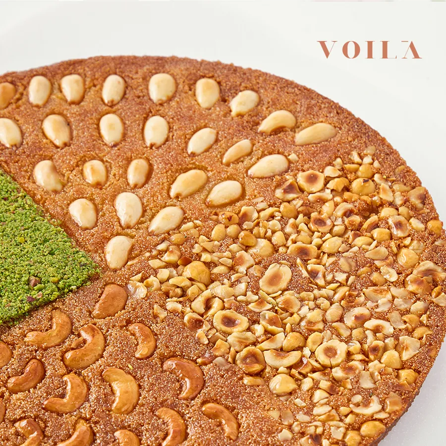 Mixed Nuts Basbousa Platter
