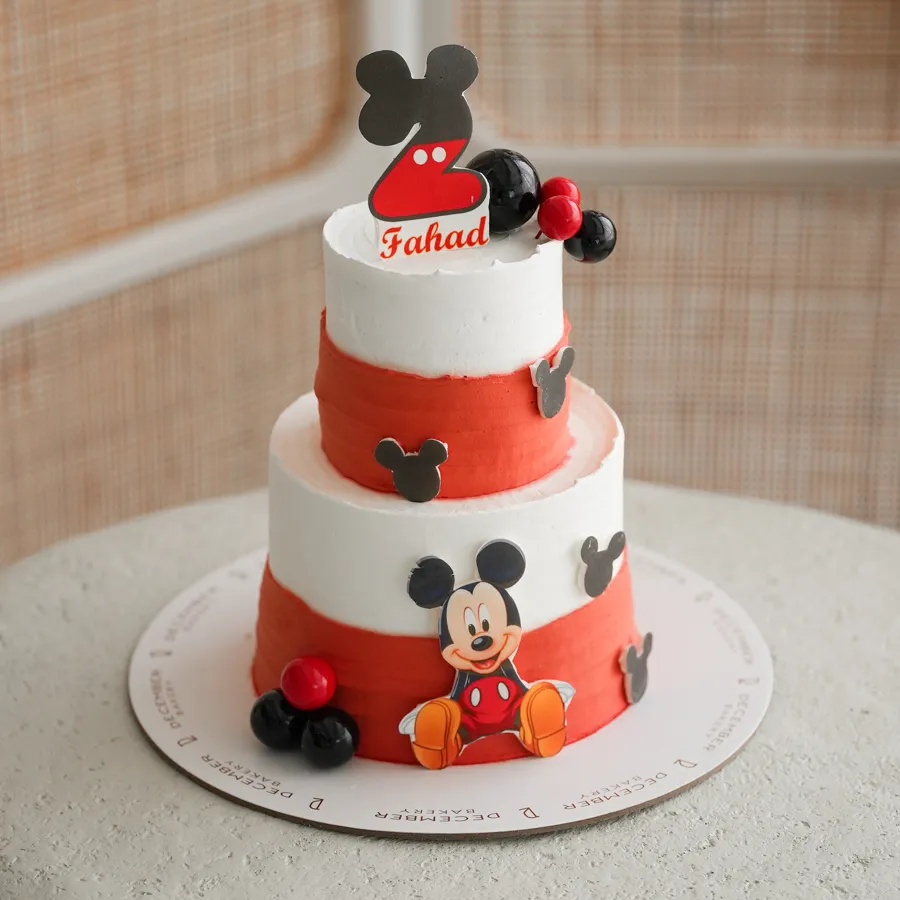 Micky Mouse red cake 6inch double