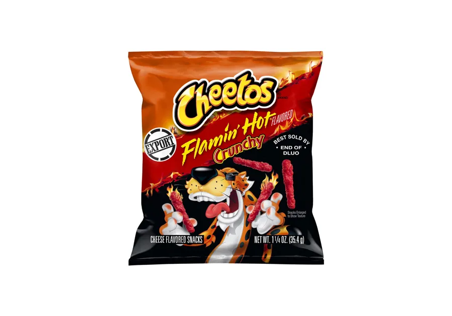 Cheetos Crunchy Flamin' Hot Cheese Flavored Snacks 35.4g