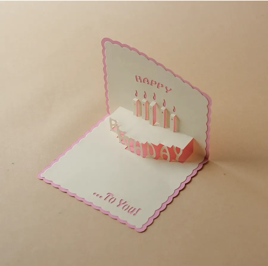 Happy birthday pink card