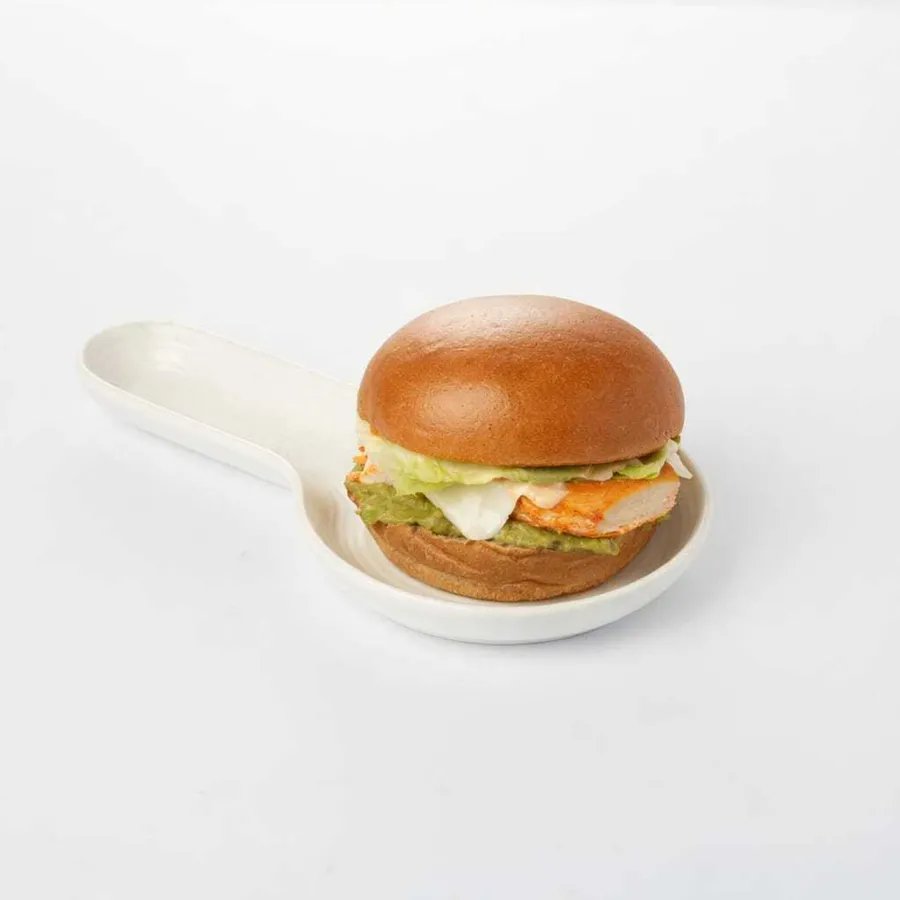 Grilled chicken guacamole burger