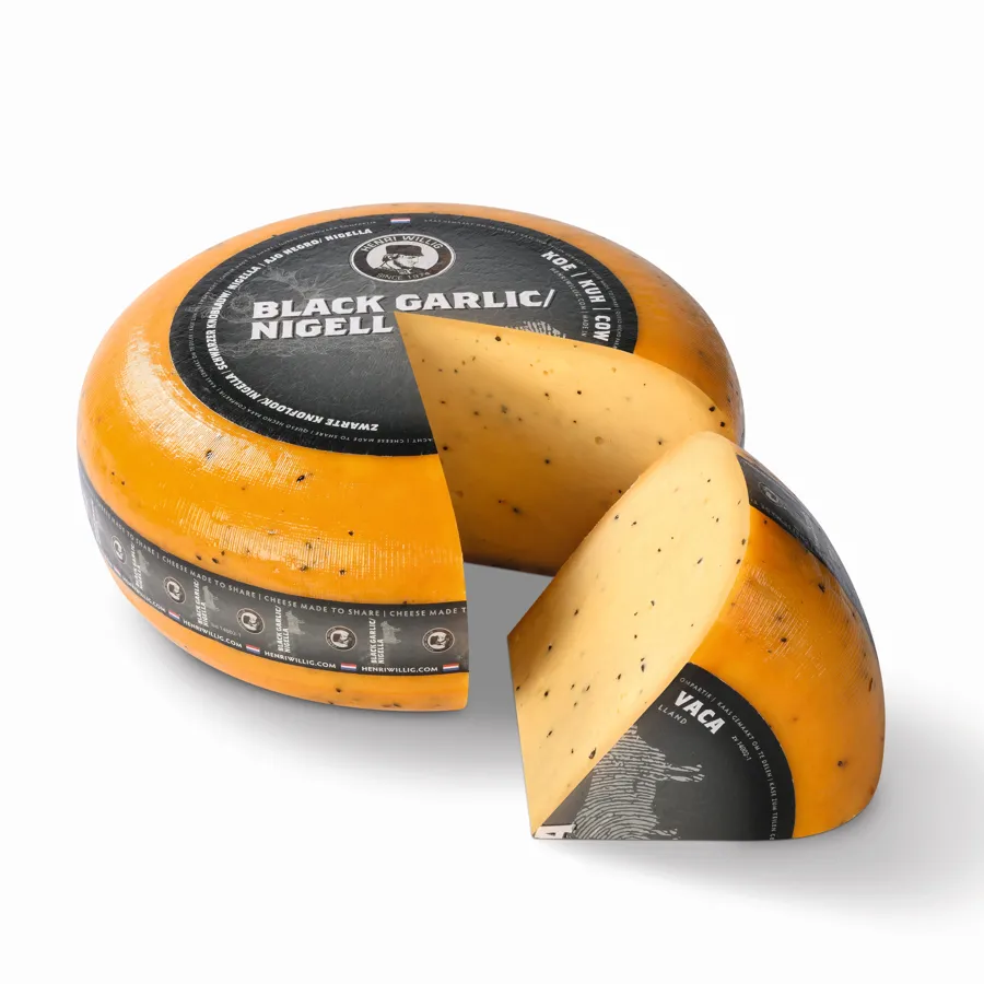 Cow Cheese Black with Garlic & Nigella | 300gm - 1kg