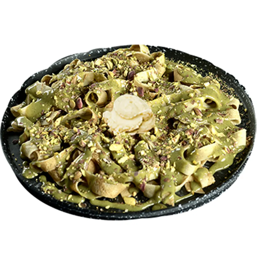 Pistachio Fettuccine Crepe