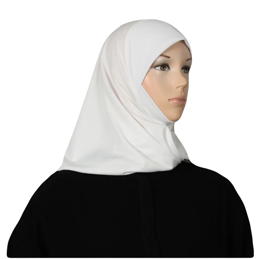 Open hijab nylon crepe (white)