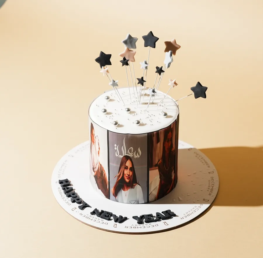 Photo starts cake 6 inch mix chocolate vanilla