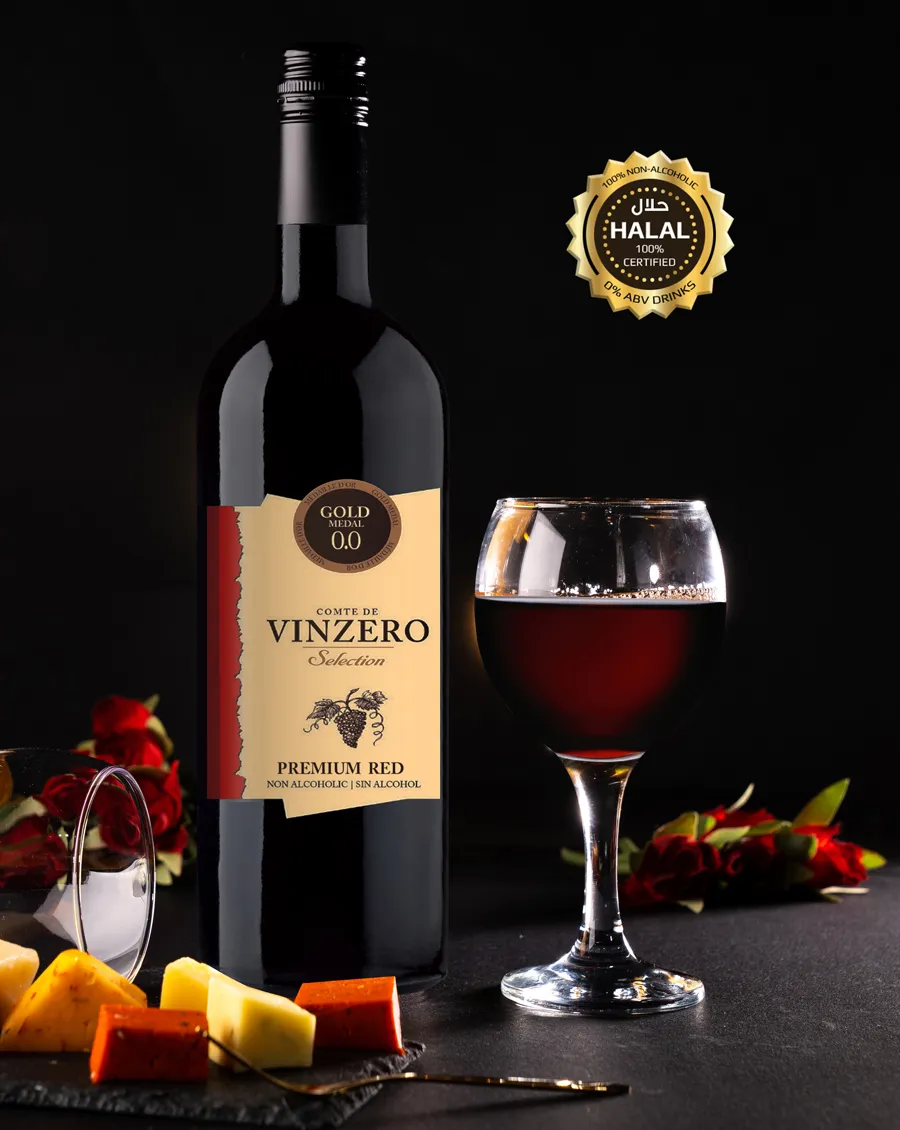 Premium RED VINZERO Gold Label, Alcohol-free