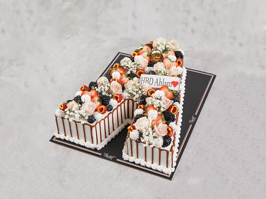 White Letter Cake