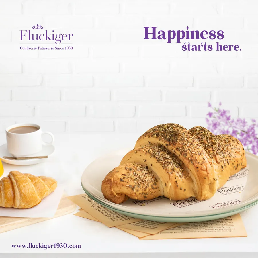 Croissant With Feta Cheese And Thyme