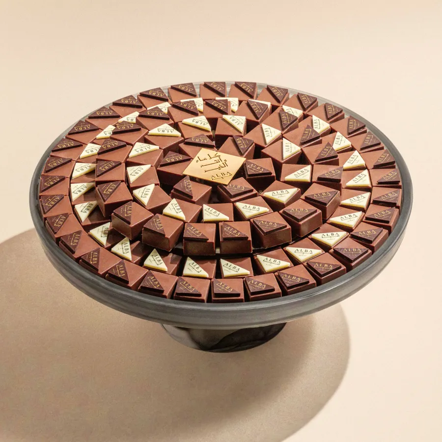 Gray glass tray - design 1