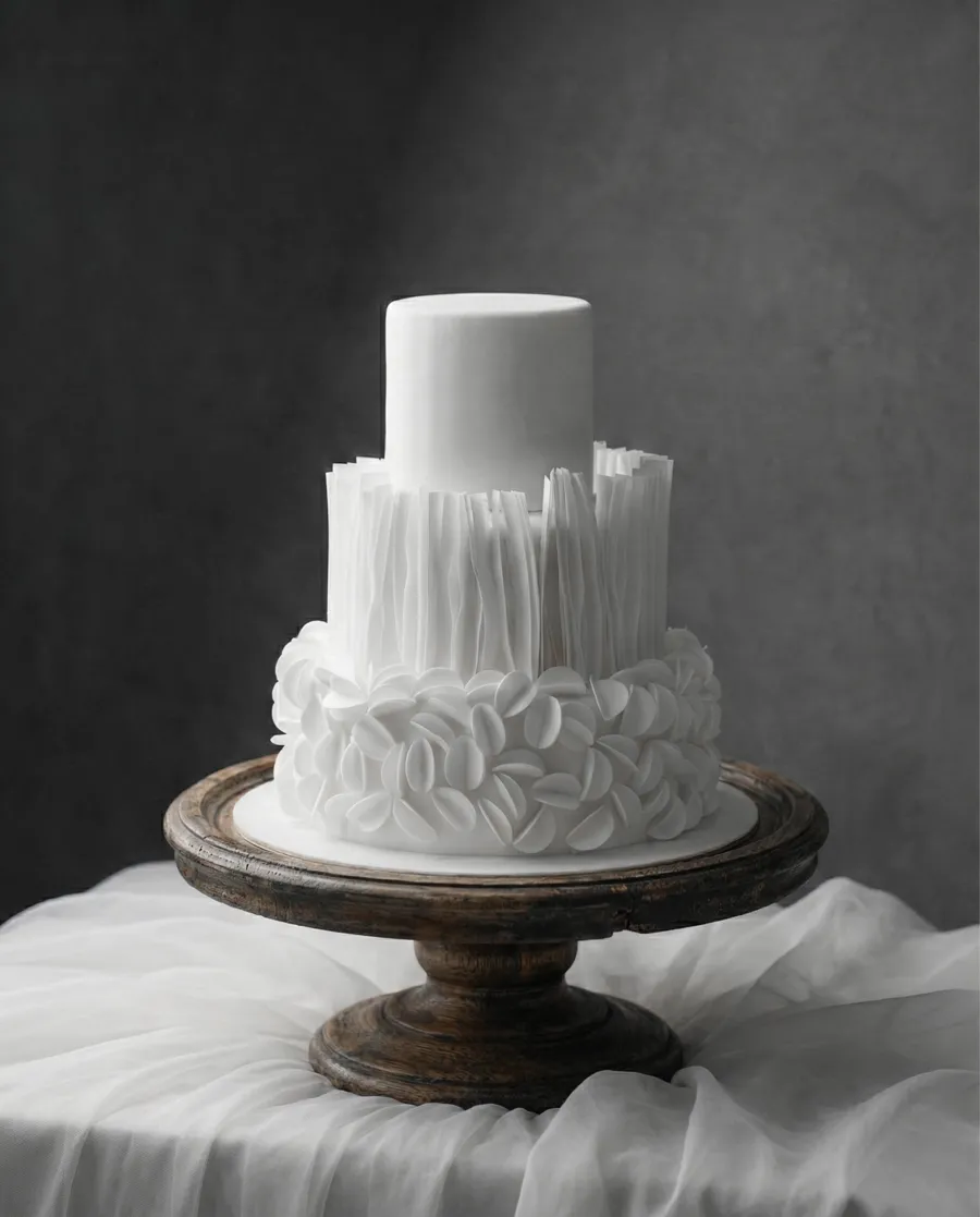 3 layer elegant white cake D1