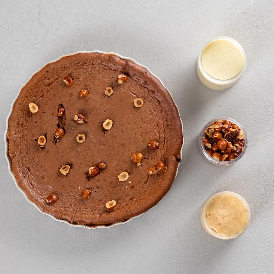 Hazelnut chocolate souffle