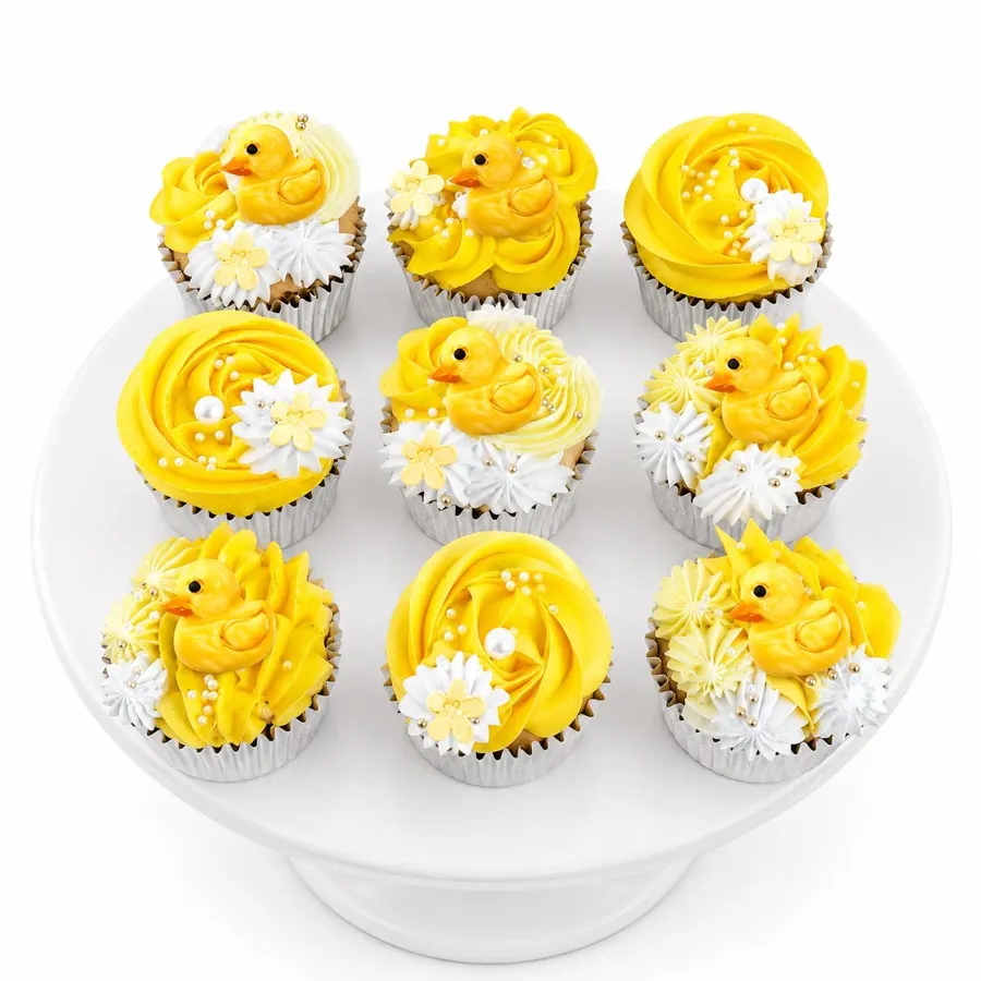Yellow cream cup cake duck 🐥 12p
