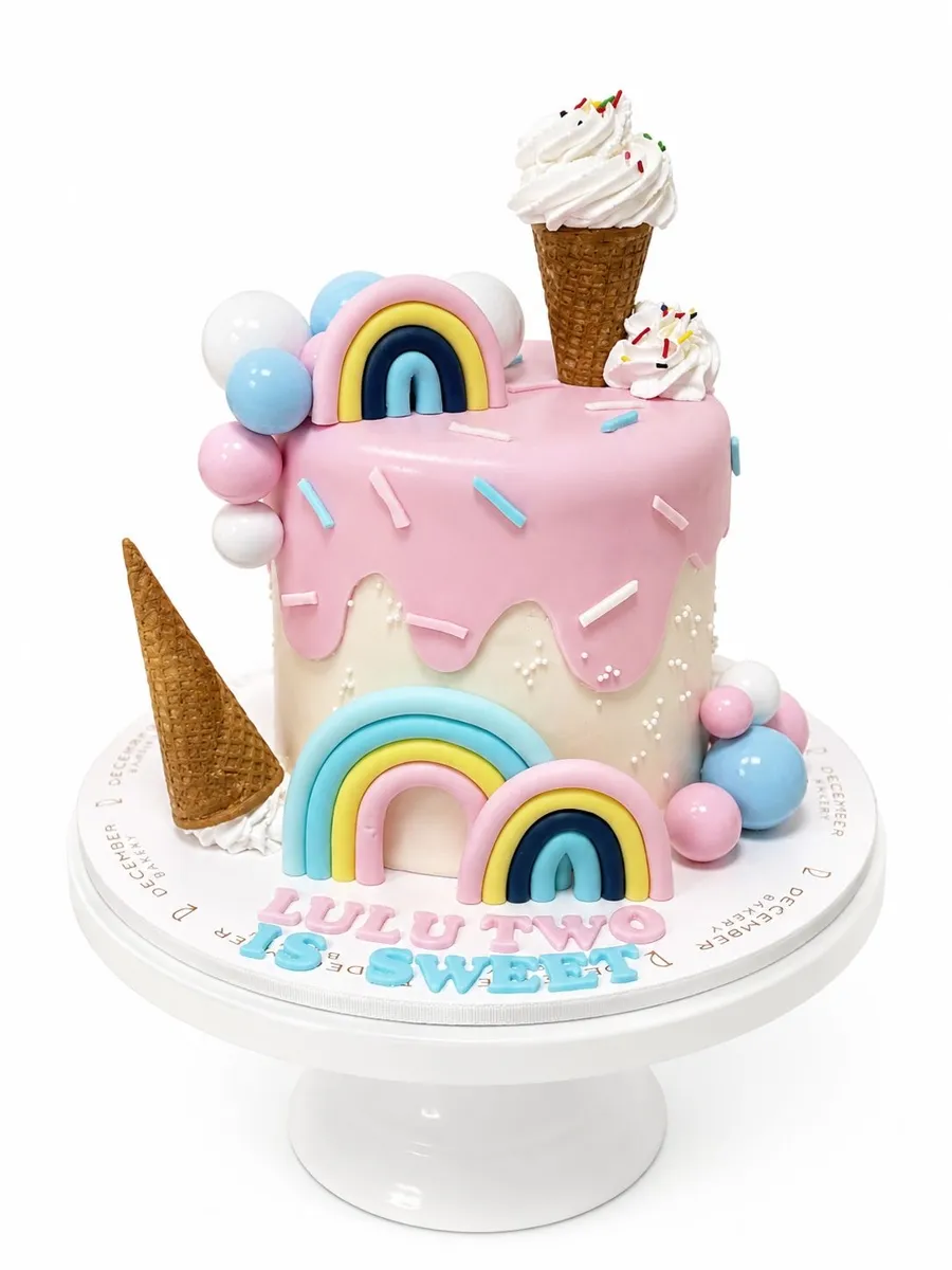 Rainbow pink cake 6inch